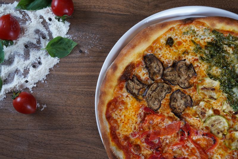 Pepperoni special pizza fresh from our wood-fired oven